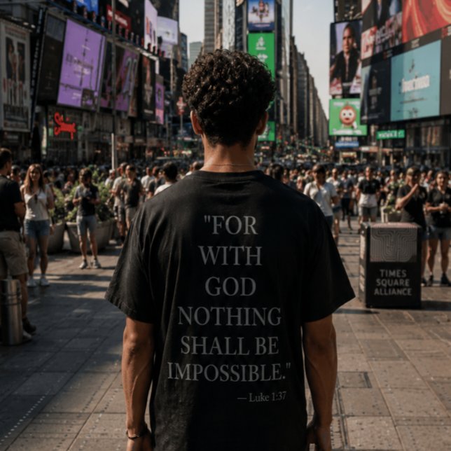 Camiseta del versículo bíblico Lucas 1:37  (Subido por el creador)