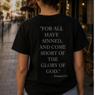 Camiseta del versículo bíblico Romanos 3:23