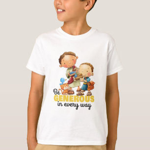 Camiseta del verso de la biblia del niño de los