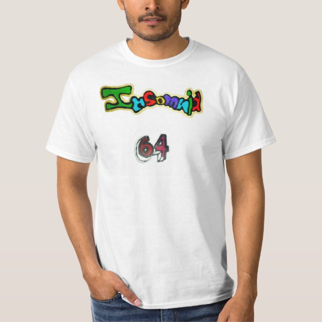 Camiseta del videojugador del insomnio 64 (Anverso)