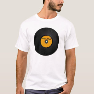 Camiseta del vinilo de la escuela vieja