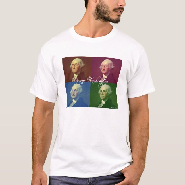 Camiseta del vintage de George Washington (Anverso)