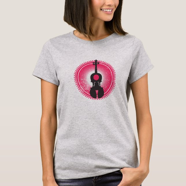 Camiseta del violín de las mujeres (Anverso)