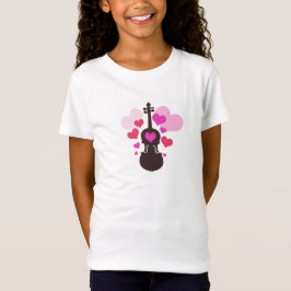 Camiseta del violín del chica