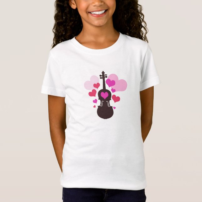 Camiseta del violín del chica (Anverso)