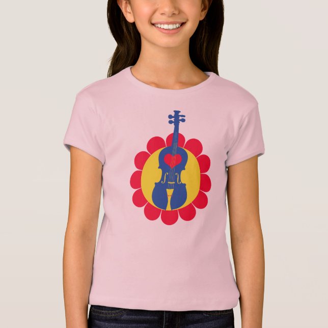 Camiseta del violín del chica (Anverso)