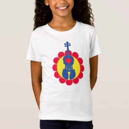 Camiseta del violín del chica