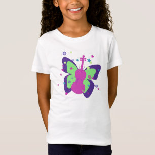 Camiseta del violín para la Niño-Pequeña maripo