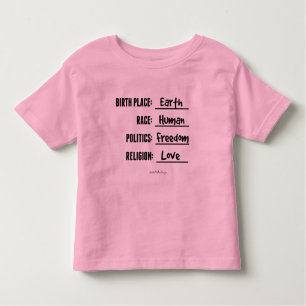 Camiseta del volante del niño de la tierra del