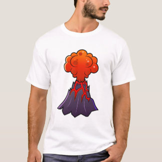 Camiseta del volcán de los hombres