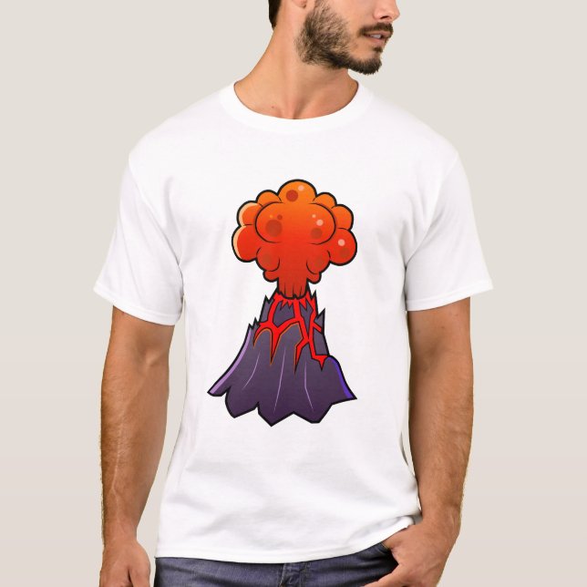 Camiseta del volcán de los hombres (Anverso)