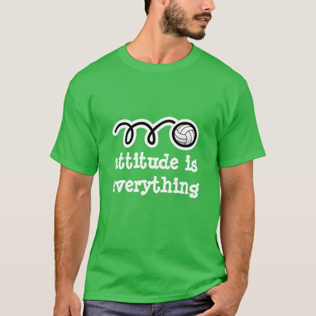 Camiseta del voleibol con cita de motivación (Anverso)