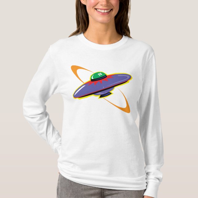 Camiseta del vuelo de la nave espacial/UFO de la (Anverso)