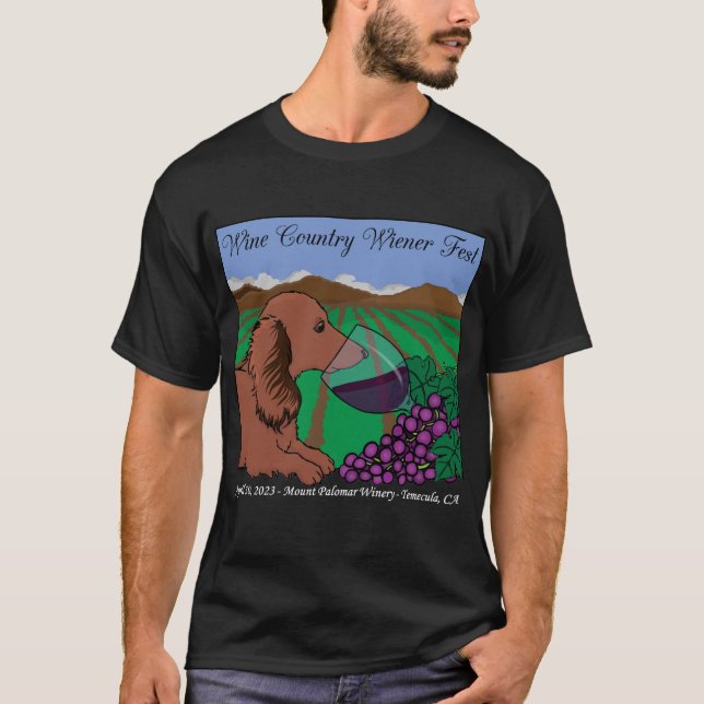 Camiseta del Wine Country Wiener Fest de 2023 en n (Anverso)