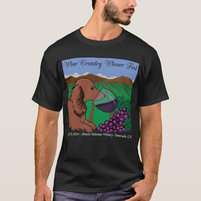 Camiseta del Wine Country Wiener Fest de 2024 en n (Anverso)