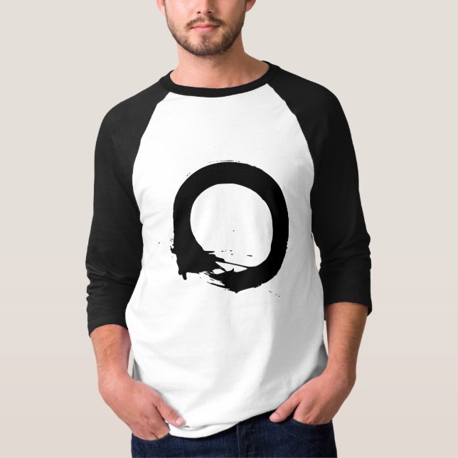 Camiseta del zen de Ensō, raglán (Anverso)