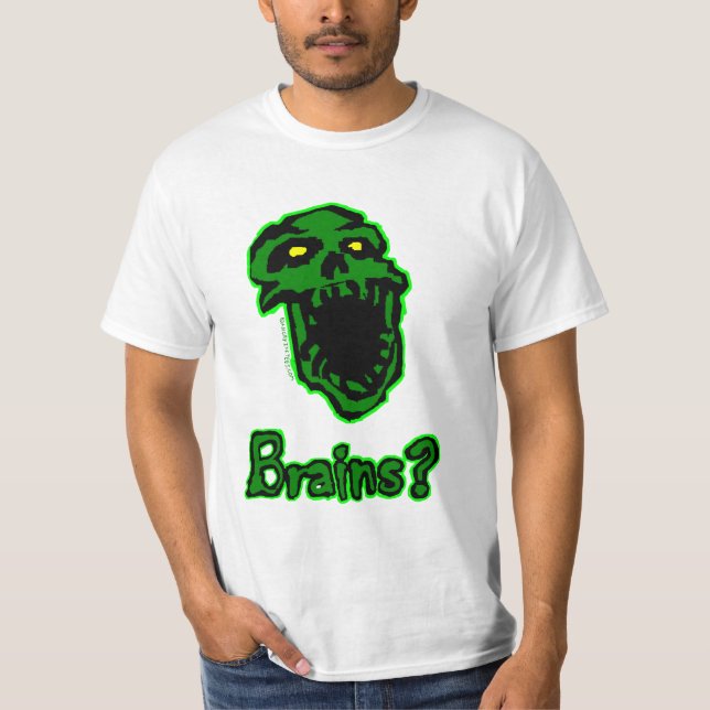 Camiseta del zombi de los cerebros (Anverso)
