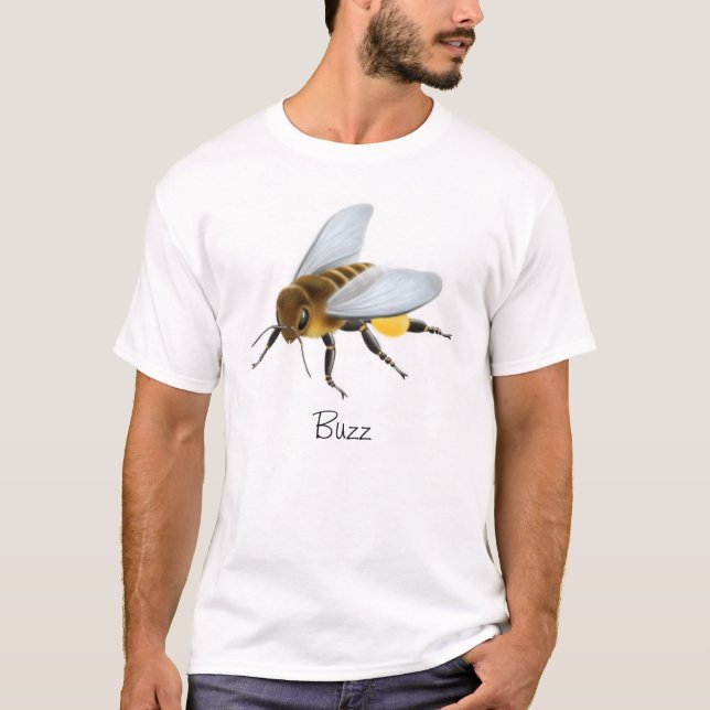 Camiseta del zumbido de la abeja de la miel (Anverso)