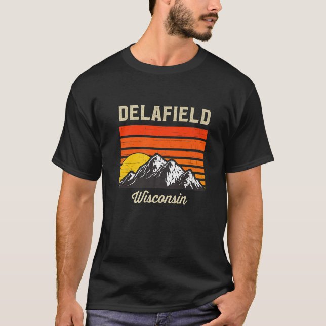 Camiseta Delafield Wisconsin Retro City State USA (Anverso)