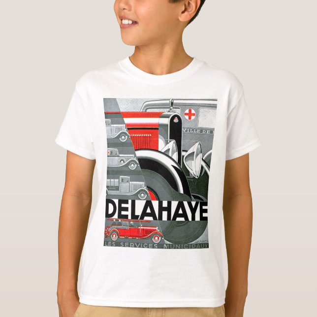 Camiseta Delahaye ~ Publicidad de automóviles antiguos (Anverso)