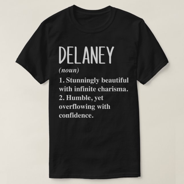 Camiseta Delaney First Name Definition Personalizada Gift I (Diseño del anverso)