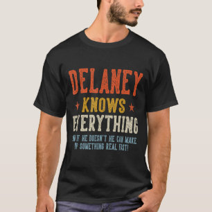Camiseta Delaney sabe todo el día del padre retro