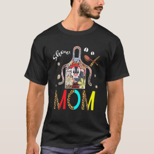 Camiseta Delantal floral de leopardo de vaca para mamá Coci