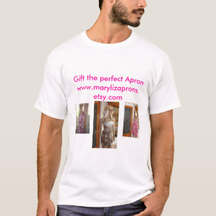 Camiseta Delantal floral glamoroso 001, vintage Brown, rojo