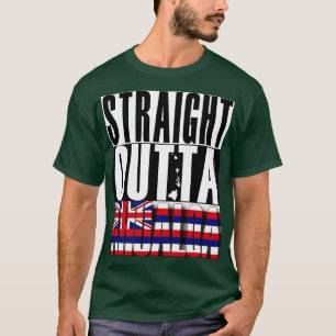 Camiseta Delante de Ahualoa Hawaii Bandera estatal por Hawa