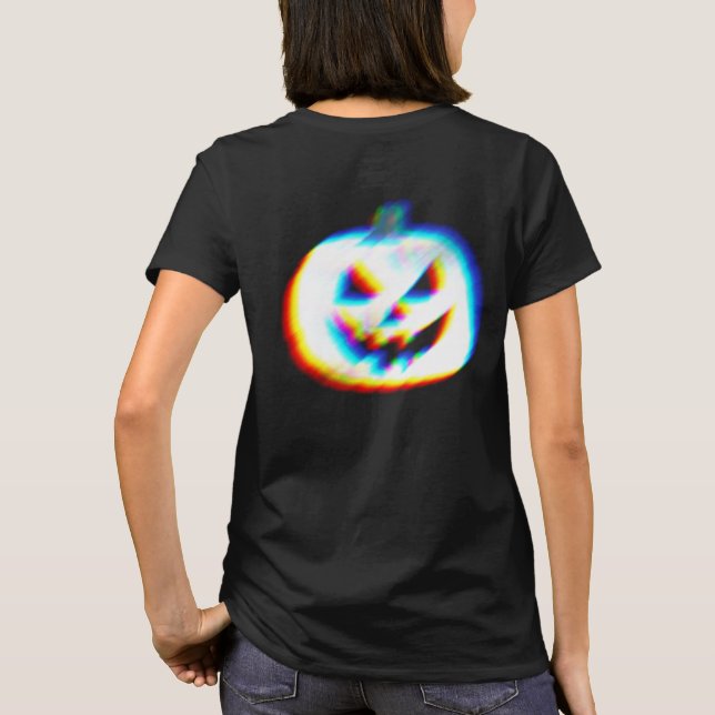 Camiseta Delante y espalda de la Calabaza Blanca Glitchy ED (Reverso)