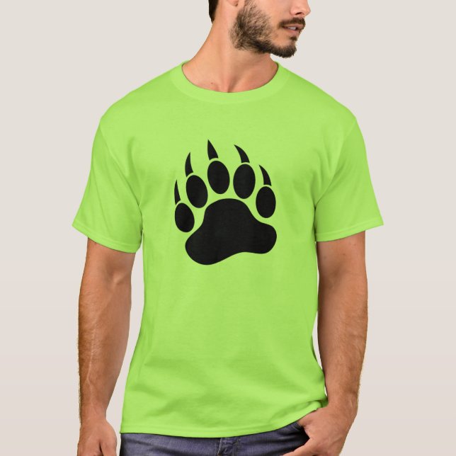 Camiseta Delante y espalda de la huella de la garra del oso (Anverso)