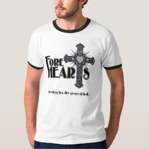 Camiseta delantera del campanero de los corazones