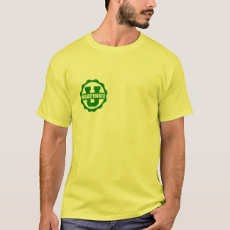 Camiseta delantera y trasera amarilla del logotipo