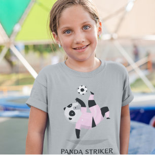 Camiseta Delantero de fútbol de panda Fútbol de niñas