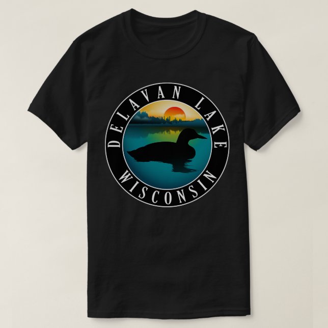 Camiseta Delavan Lake Wisconsin Loon (Diseño del anverso)