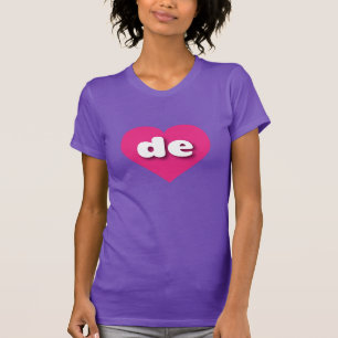 Camiseta Delaware corazón rosa caliente - me encanta de