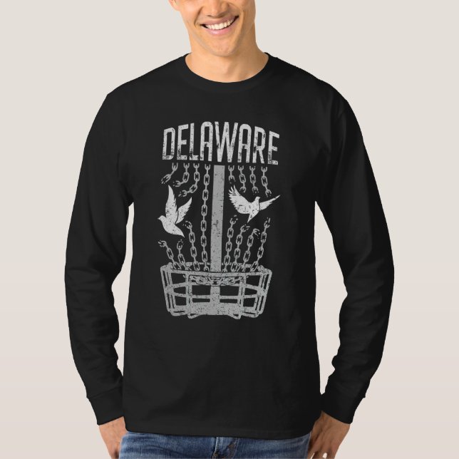 Camiseta Delaware Disk Golf Player Breaking Chains Birdie (Anverso)