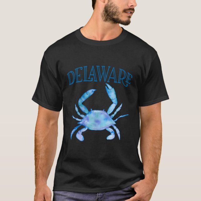 Camiseta Delaware, El Hermoso Cangrejo Azul De Delaware (Anverso)