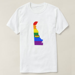 Camiseta Delaware Gay Pride Bandera Arcoiris Diseño GLBTQ