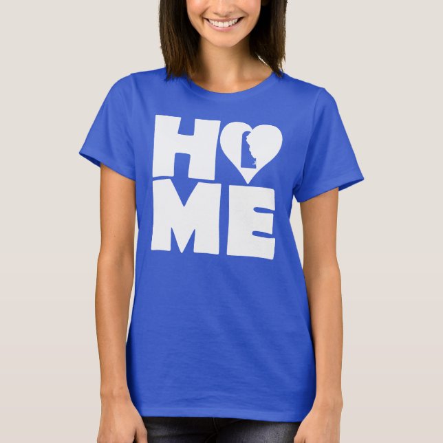 Camiseta Delaware Home Heart State Tees (Anverso)