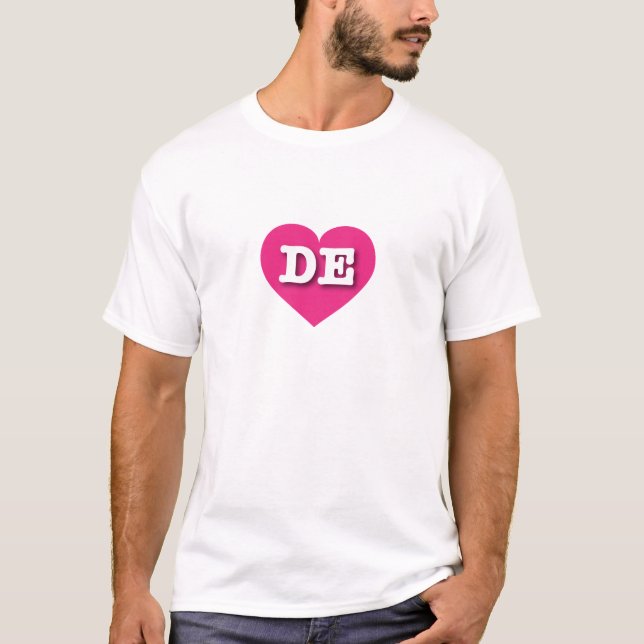 Camiseta Delaware Hot Pink Heart - Me encanta DE (Anverso)