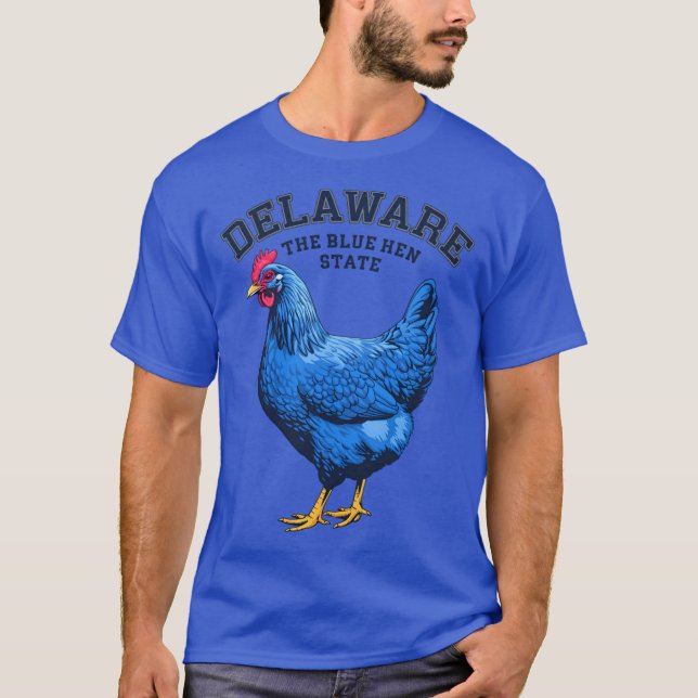 Camiseta Delaware La Cita Del Estado De Hen Azul (Anverso)