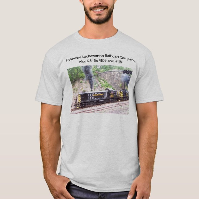 Camiseta Delaware Lackawanna Railroad Company Alco RS-3s (Anverso)