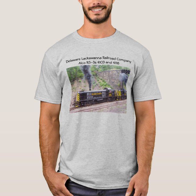 Camiseta Delaware Lackawanna Railroad Company Alco RS-3s (Anverso)