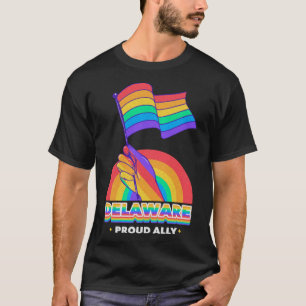 Camiseta Delaware Orgulloso Mes del Orgullo de Aliado LGBTQ