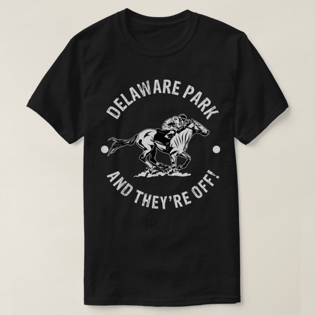 Camiseta Delaware Park Racetrack Hípica Carreras Hincha Equ (Diseño del anverso)