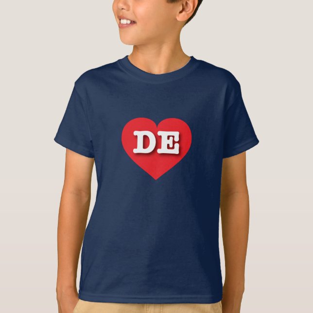 Camiseta Delaware Red Heart - Me encanta DE (Anverso)