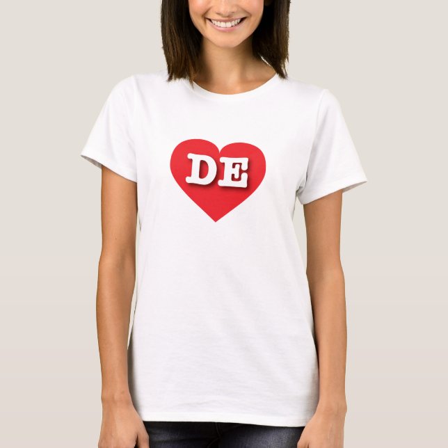 Camiseta Delaware Red Heart - Me encanta DE (Anverso)