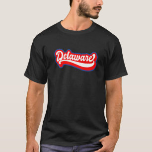 Camiseta Delaware retro Estado de Estados Unidos Bandera de