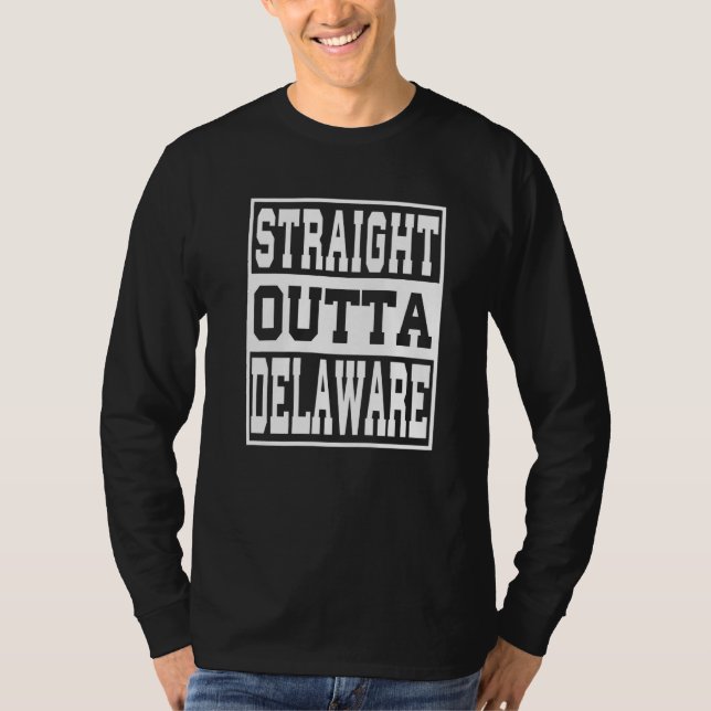 Camiseta Delaware State Straight Outta Delaware  1 (Anverso)